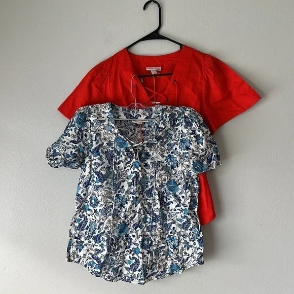 Women's Size X-Small Lot of 2 Knox Rose Floral and red - Picture 1 of 7